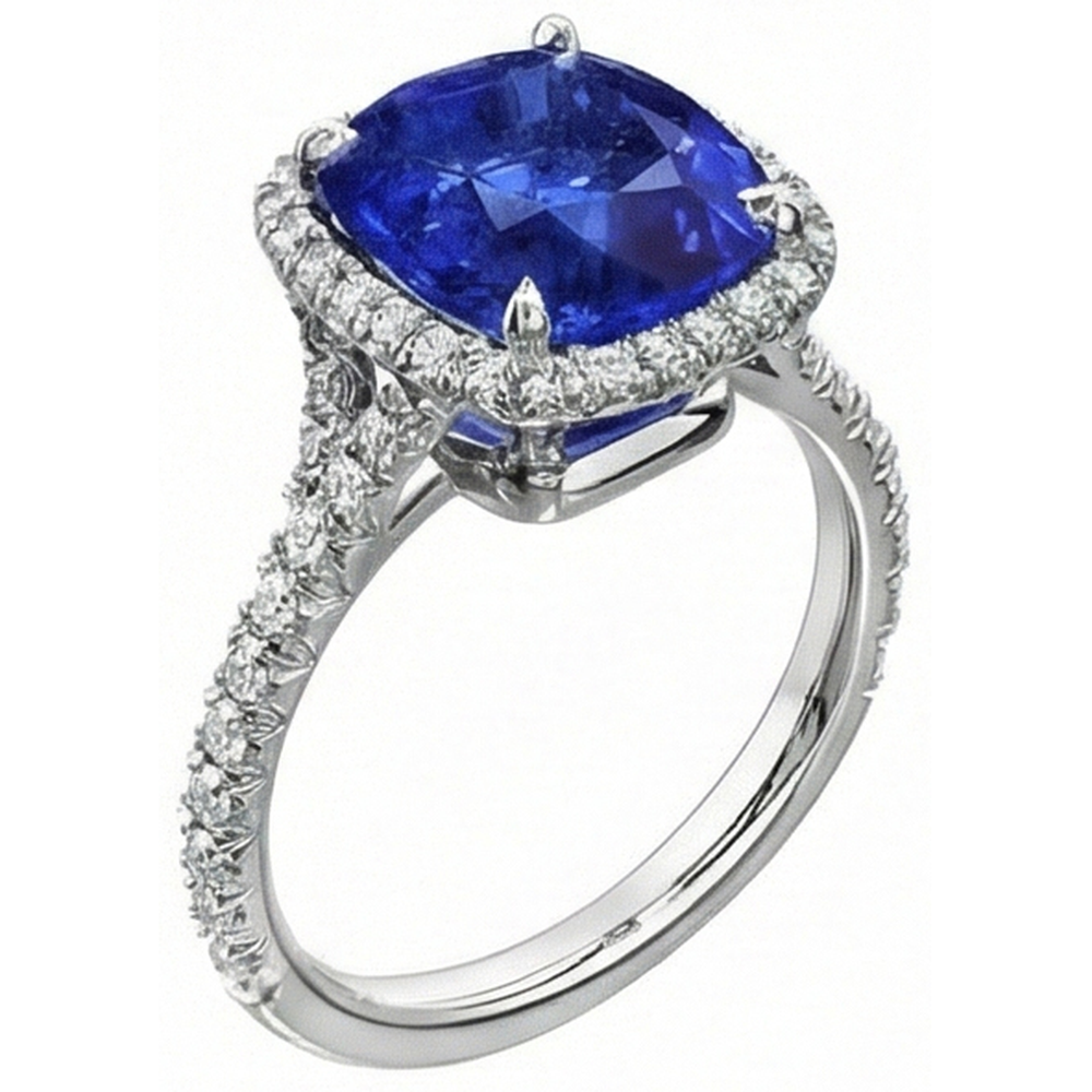Blue Sapphire Wedding Ring For Women