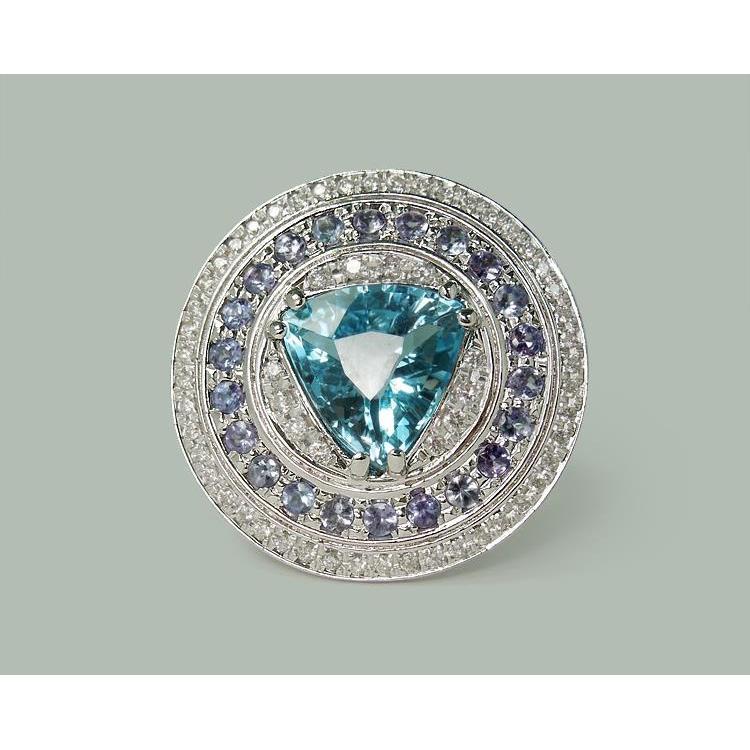 Blue Topaz Statement Piece Cocktail Ring