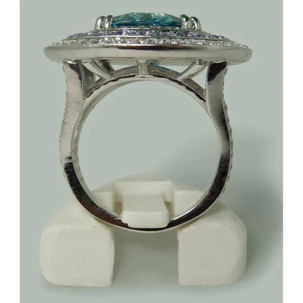 Blue Topaz Statement Piece Cocktail Ring