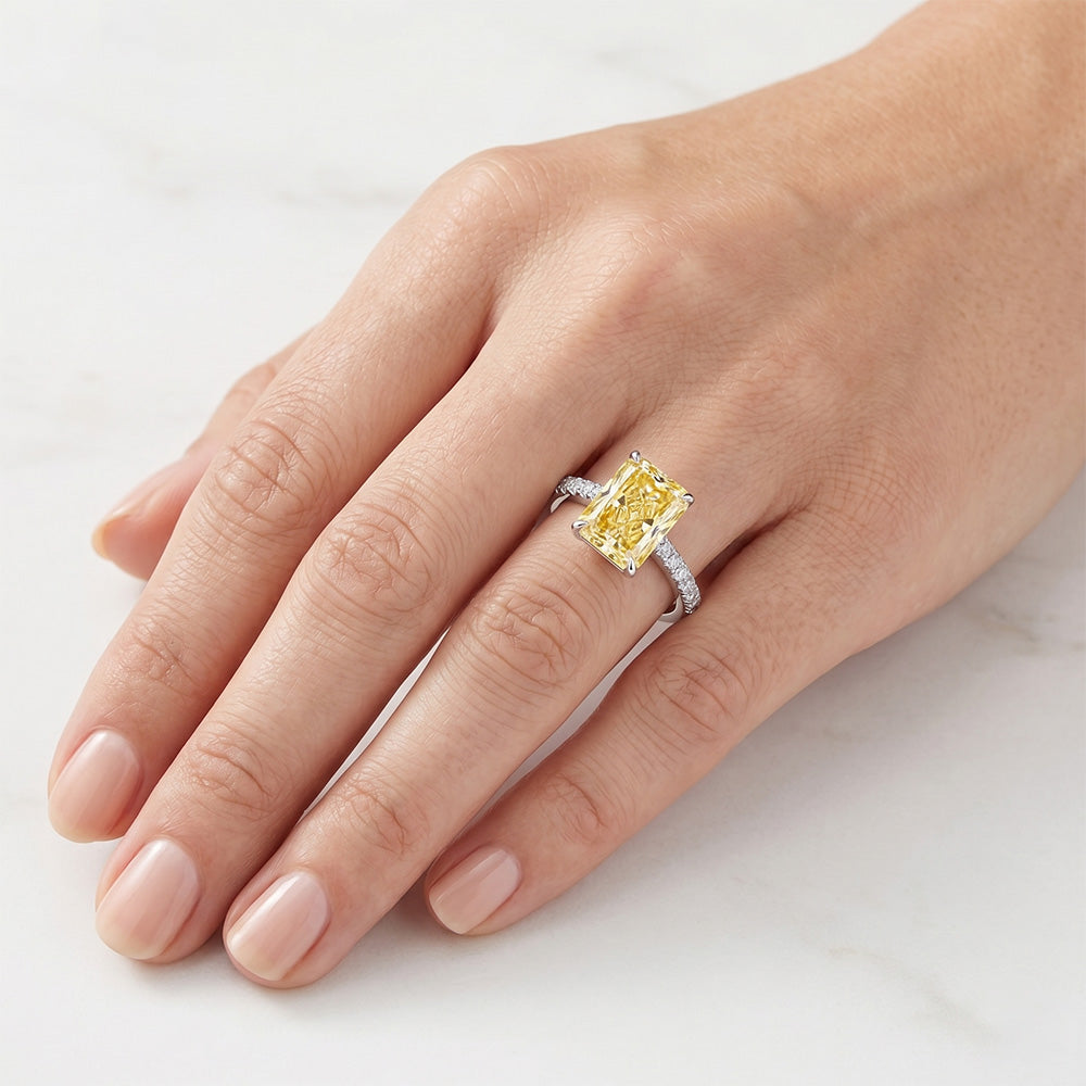 Brilliant VVS Clarity Fancy Yellow Diamond Fine Jewelry Ring – 3