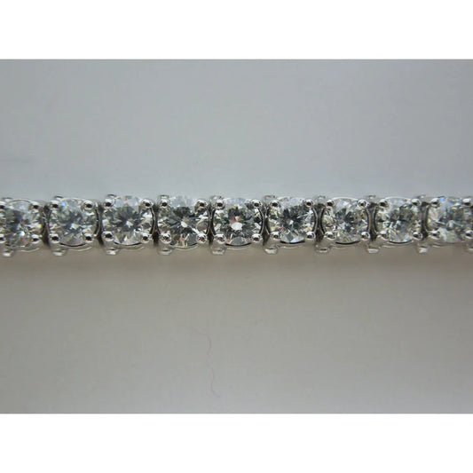 Brilliant Cut 19 Carat Genuine Diamond Tennis Bracelet