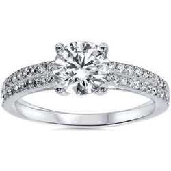 Brilliant Cut 2.50 Carats Genuine Diamonds Engagement Ring