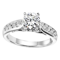 Brilliant Cut 3.50 Carats Real Natural Earth Mined Diamond Ring 14K White Gold