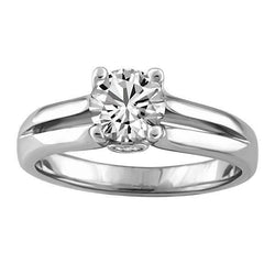 Brilliant Cut 3 Ct Real Diamond Engagement Ring New White Gold 14K