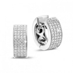 Brilliant Cut 4.50 Ct Genuine Natural Earth Mined Diamonds Ladies Hoop Earrings White Gold 14K