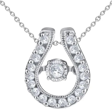 Brilliant Shaped Real Diamond Pendant Necklace 2.30 Carat White Gold 14K