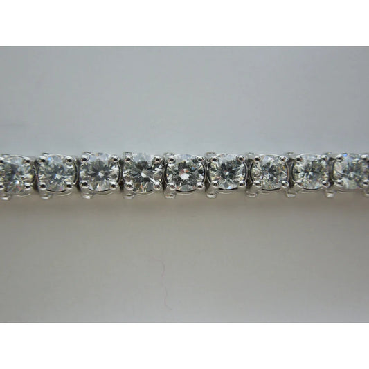 Brilliant Cut 19 Carat Lab Grown Diamond Tennis Bracelet