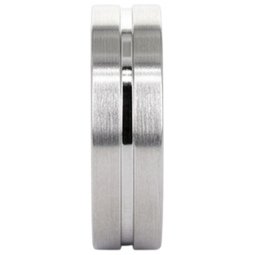 Brushed Finish Round Natural Earth Mined Diamond ( Not Lab Grown ) Men's Ring White Gold 14K 0.20 Carats