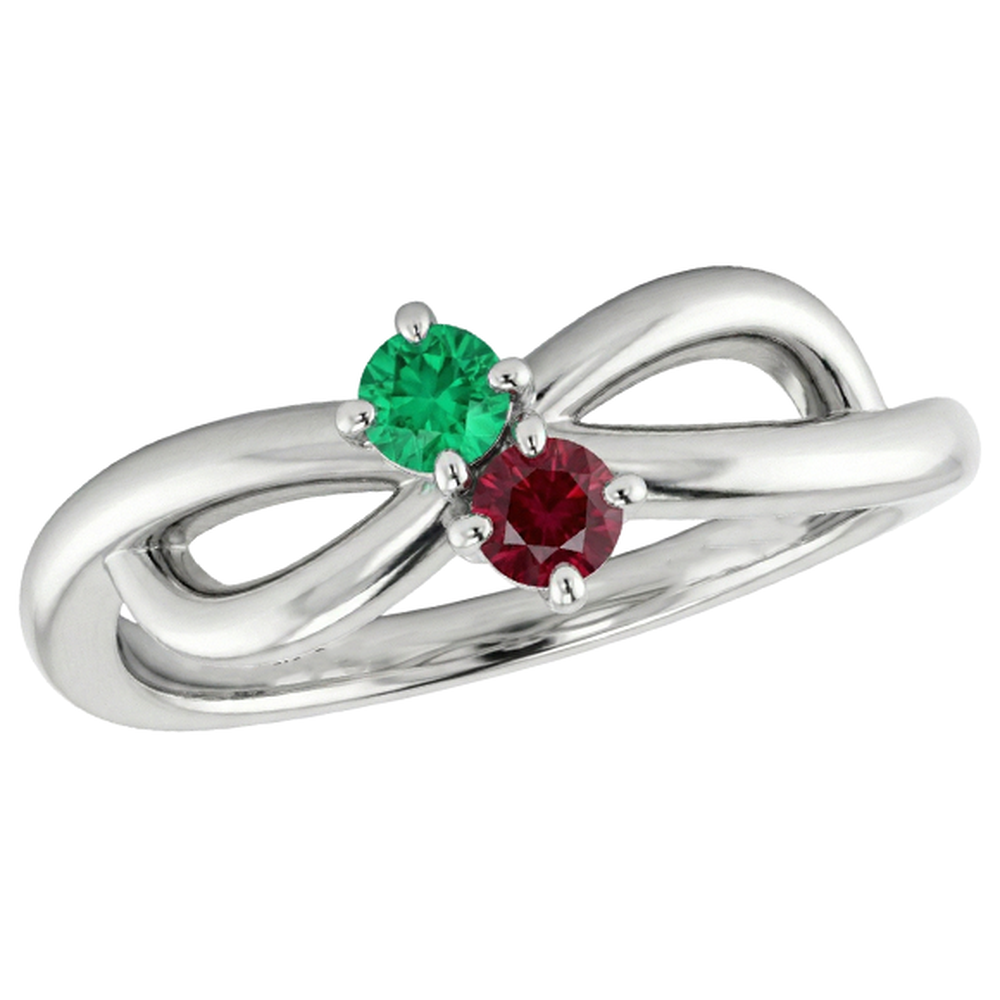 natural round ruby 0.30ct ring profile view