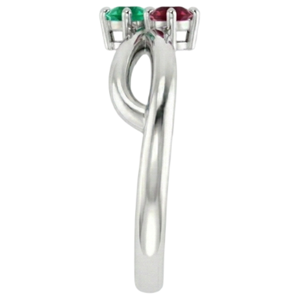 natural round ruby 0.30ct ring band detail