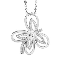 Real Butterfly Fine Diamond Pendant 1 ct
