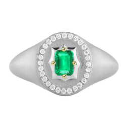 Natural GIA-Certified Emerald Gemstone Ring 1 ct