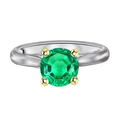Luxurious Cathedral Colombian Emerald Colored Stone Ring – 3 ct