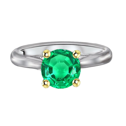 Luxurious Colombian Emerald Colored Stone Ring 3 ct – main view