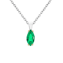 Custom GIA-Certified Fine Emerald Gemstone Pendant – 1 ct 14K