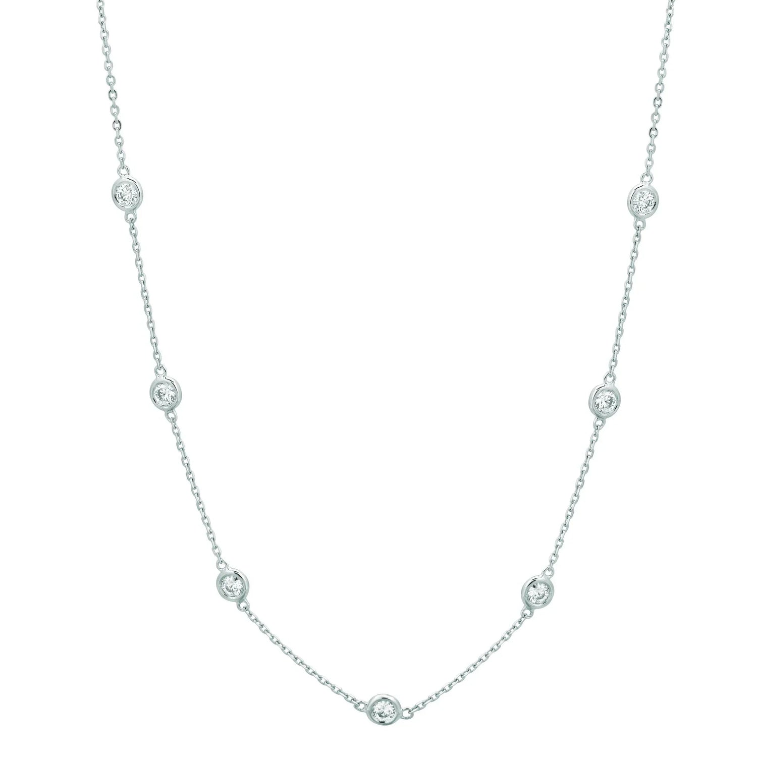 Casual Chain Genuine Diamond Necklace