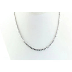 Casual Tennis Real Diamond Chain Necklace