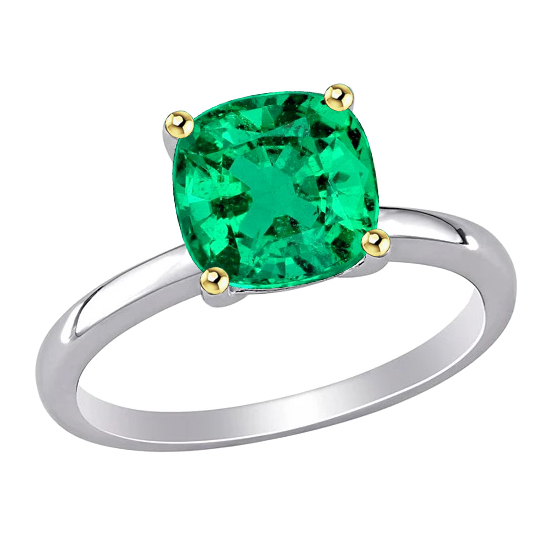 High-End Emerald Gemstone Ring 2 ct – main view