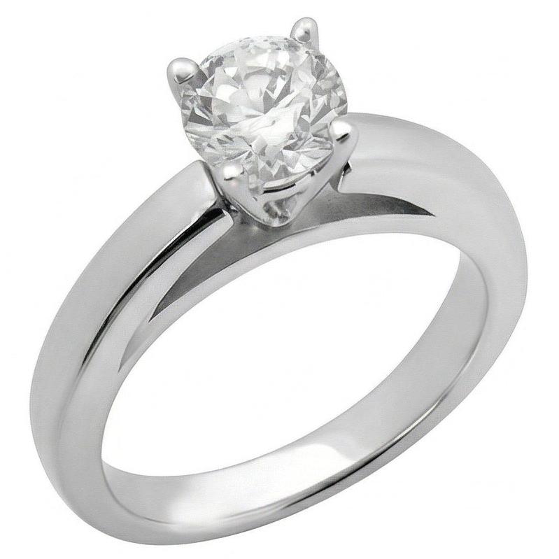 Cathedral Setting 3 Ct. Genuine Natural Earth Mined Diamond ( Not Lab Grown ) Solitaire Ring Solid White Gold