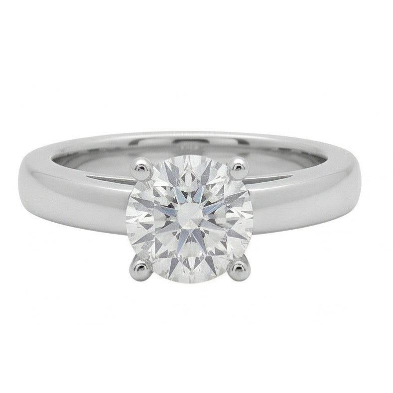 Cathedral Setting 3 Ct. Genuine Natural Earth Mined Diamond ( Not Lab Grown ) Solitaire Ring Solid White Gold