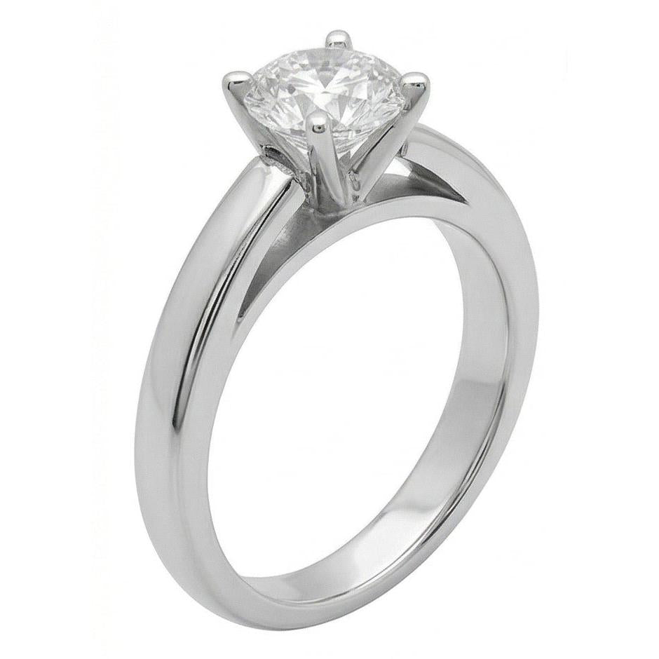 Cathedral Setting 3 Ct. Genuine Natural Earth Mined Diamond ( Not Lab Grown ) Solitaire Ring Solid White Gold