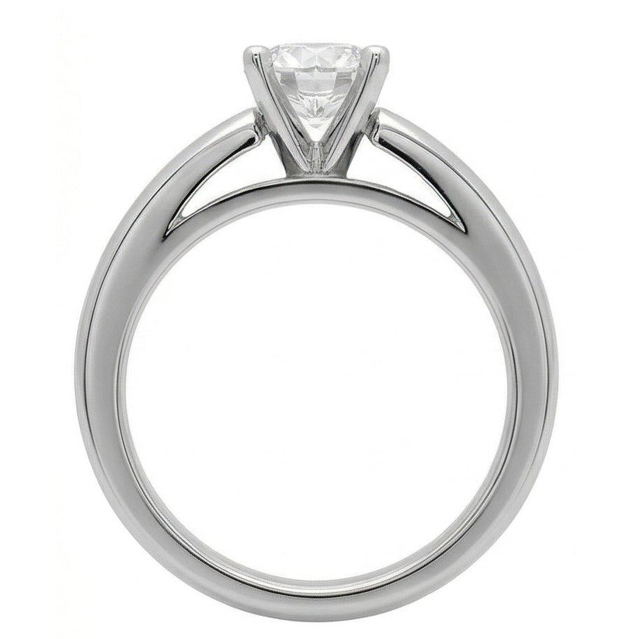 Cathedral Setting 3 Ct. Genuine Natural Earth Mined Diamond ( Not Lab Grown ) Solitaire Ring Solid White Gold