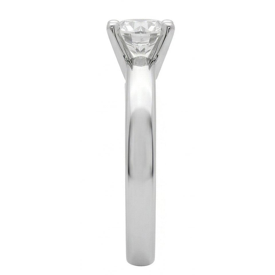 Cathedral Setting 3 Ct. Genuine Natural Earth Mined Diamond ( Not Lab Grown ) Solitaire Ring Solid White Gold