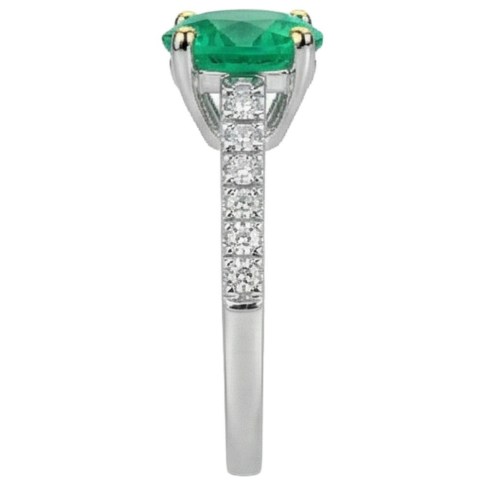 High-End Gemstone Ring 1.50 ct – profile view