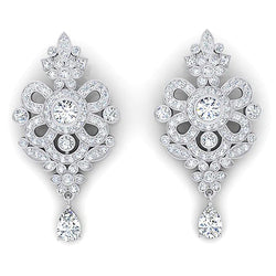 Celebrity Earrings Real Diamond Chandelier