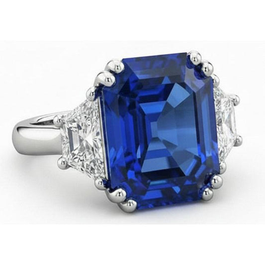 Celebrity IGI CERTIFIED Diamond Sapphire Engagement Ring