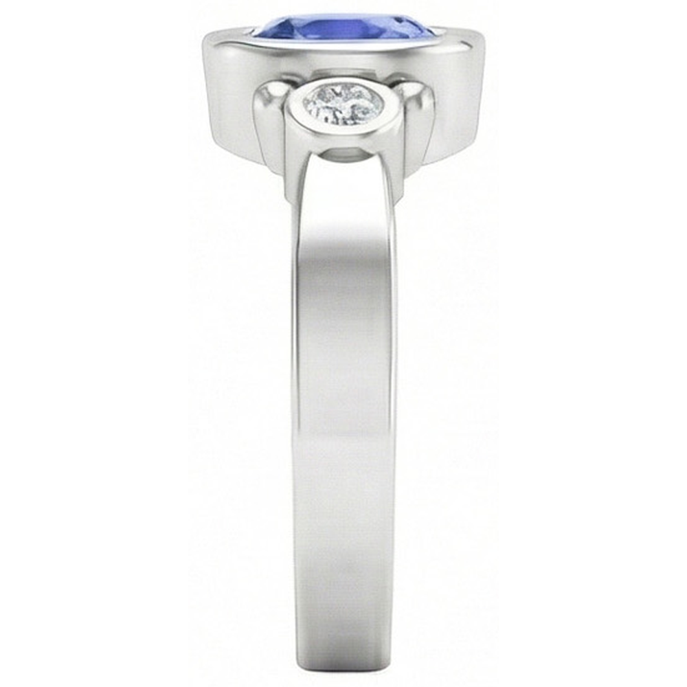 natural round sapphire 1.70ct watch top view