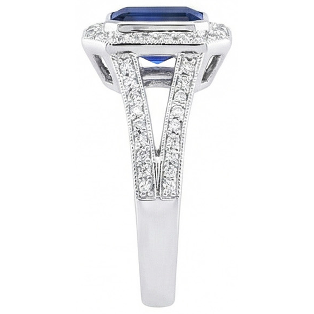Ceylon Blue Sapphire Natural Earth Mined Diamond ( Not Lab Grown ) s 5.36 Carats Ring Gem-Stone New