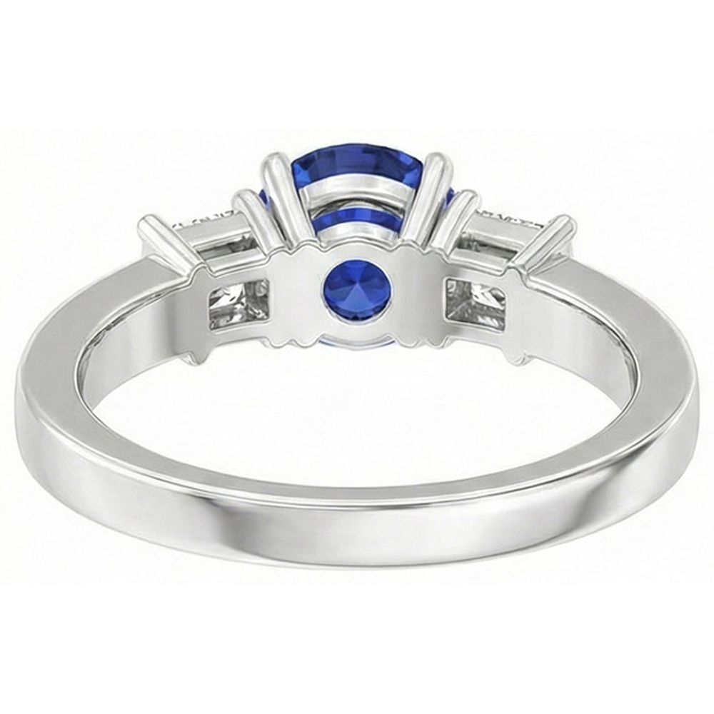 Ceylon Royal Blue Sapphire Natural Earth Mined Diamond ( Not Lab Grown ) Ring