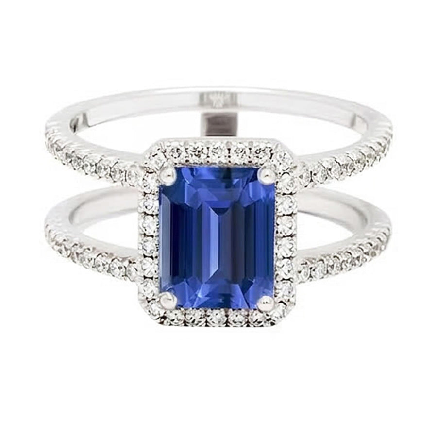 natural emerald sapphire 3ct ring side angle