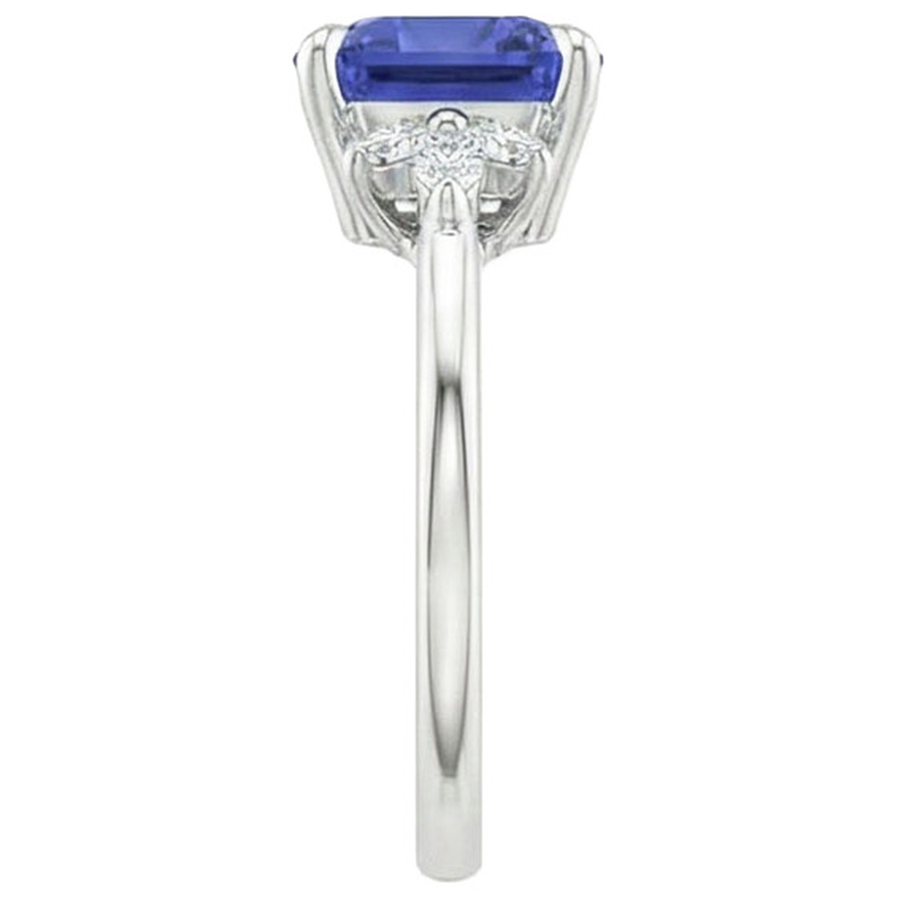 Ceylon Sapphire Marquise Natural Earth Mined Diamond ( Not Lab Grown ) Ring