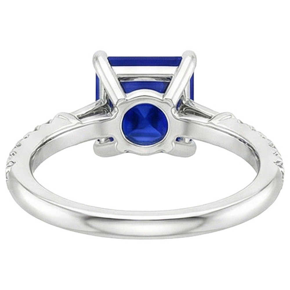natural round sapphire 5.50ct ring close up detail