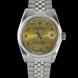 Champagne Arabic Dial Ss Jubilee Bezel Rolex Men Watch Datejust QUICK SET