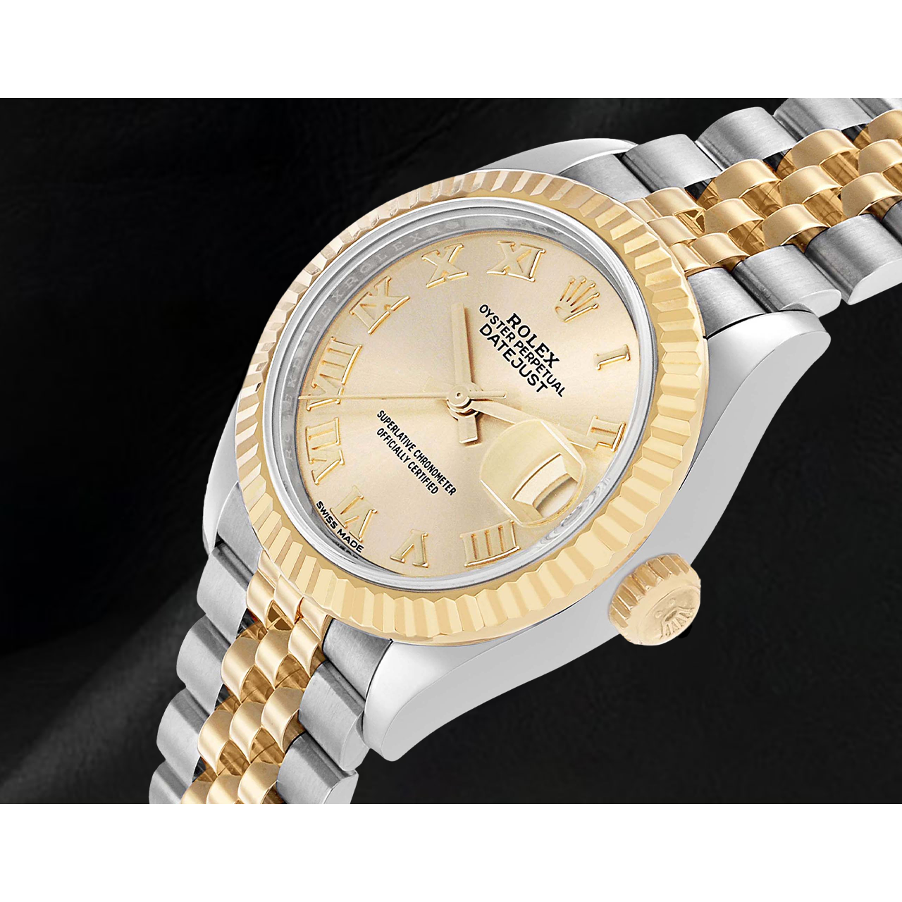 Rolex Datejust Roman Dial 28 mm Ladies Two Tone 279173 Watch