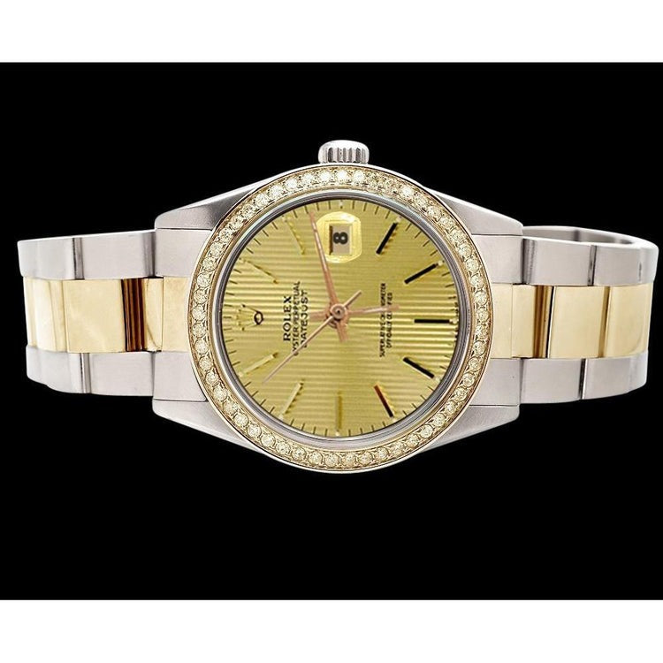  Ss & Gold Datejust Rolex Oyster QUICK SET