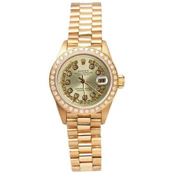 Champagne String Diamond Dial Rolex Dj Watch Yg President Style