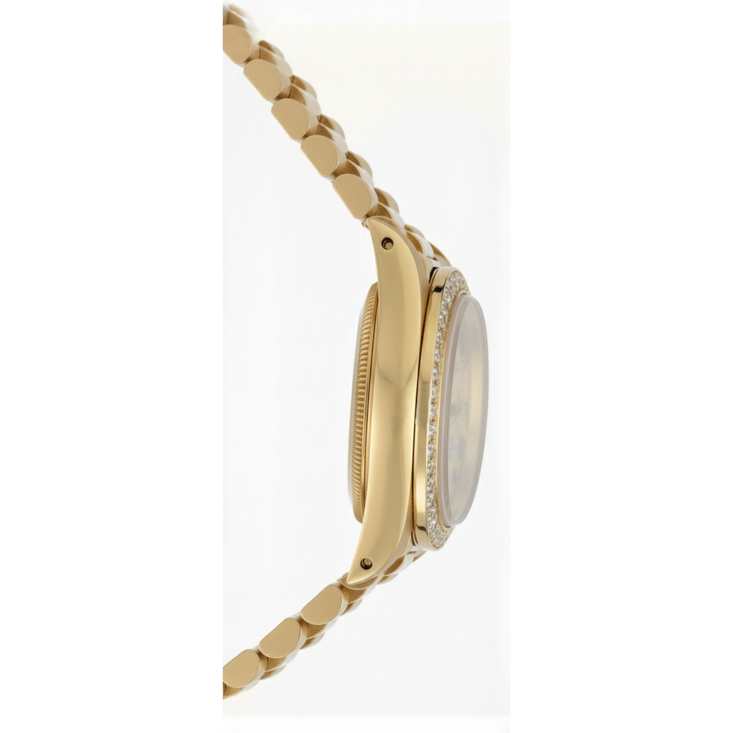 Champagne Arabic Dial Rolex Dj Watch Gold President Style Diamond