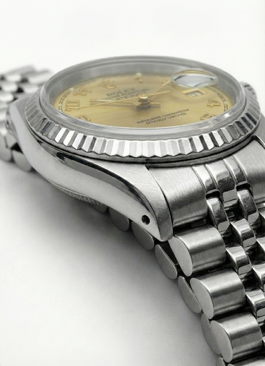 Champagne Arabic Dial Rolex Ss Datejust Lady Watch