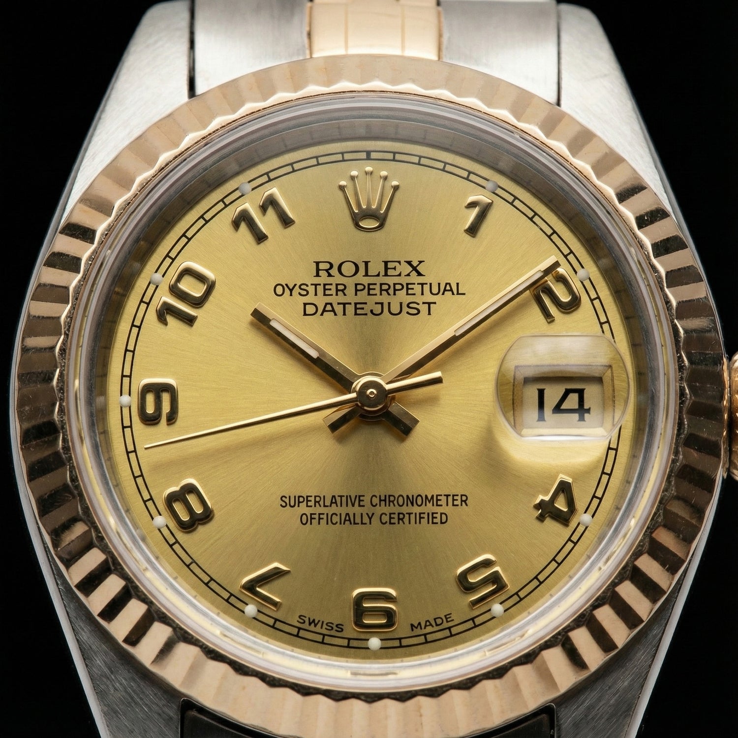 Champagne Arabic Dial Ss & Yellow Gold Jubilee Lady Rolex Datejust