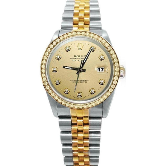 Diamond Dial Bezel Rolex Datejust Watch
