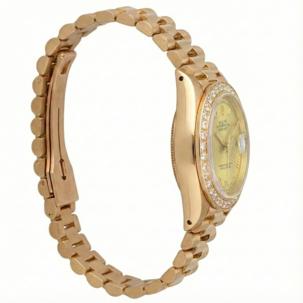 Champagne Roman Dial Rolex Dj Watch Presidential Style Bracelet