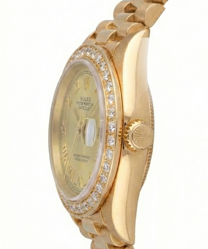 Champagne Roman Dial Rolex Dj Watch Presidential Style Bracelet