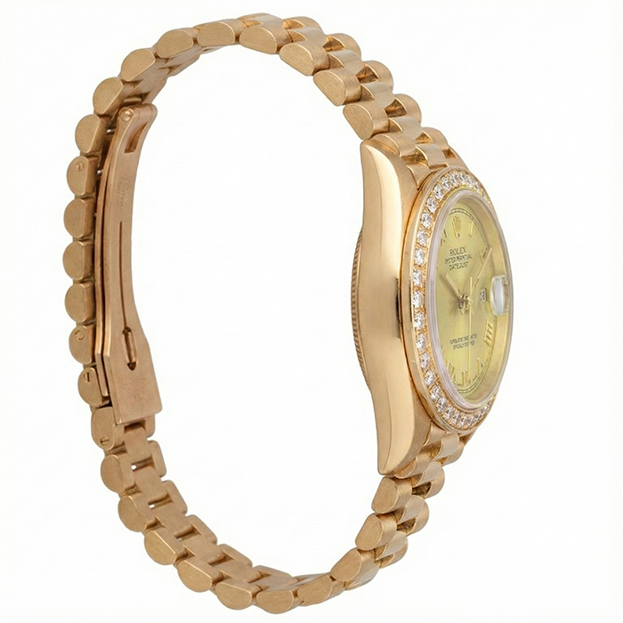 Champagne Roman Dial Rolex Dj Watch Presidential Style Bracelet