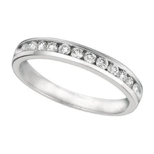 Channel Setting 0.37 Ct. Lab Grown Diamond Engagement Half Eternity Band