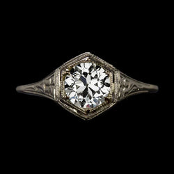 Classic Antique Looking Wedding Real Diamond Engagement Ring