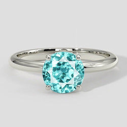 Classic Round Paraiba Ring 1.50ct